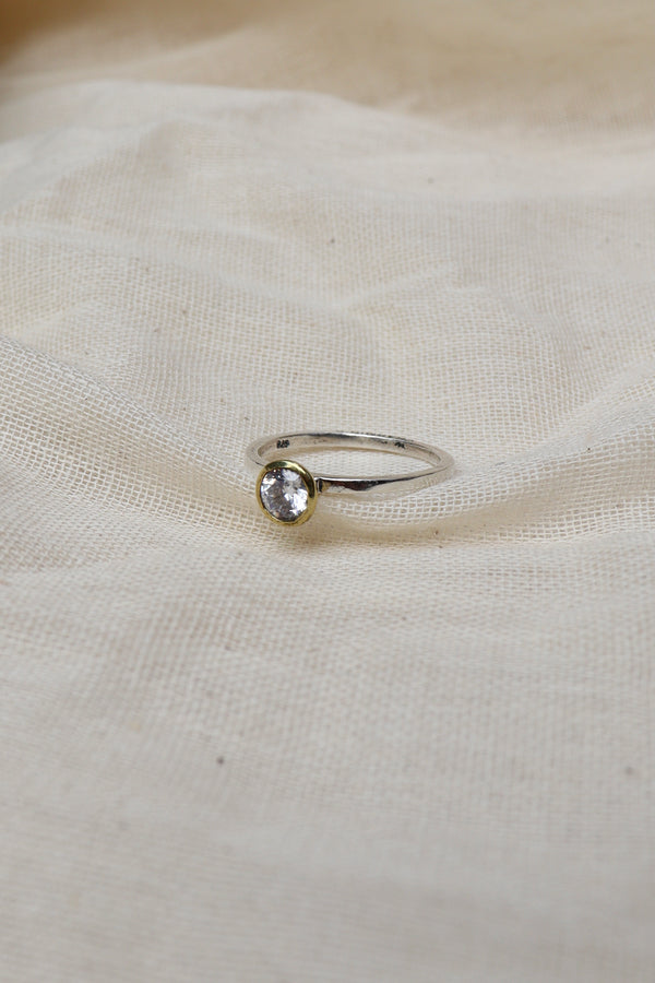 Silver and gold Ring