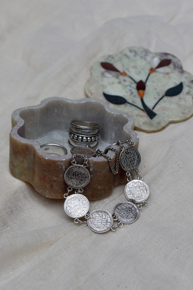 Silver Coin Bracelet