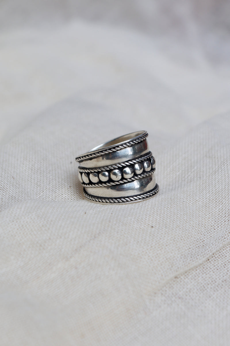 Silver Large Dot Ring