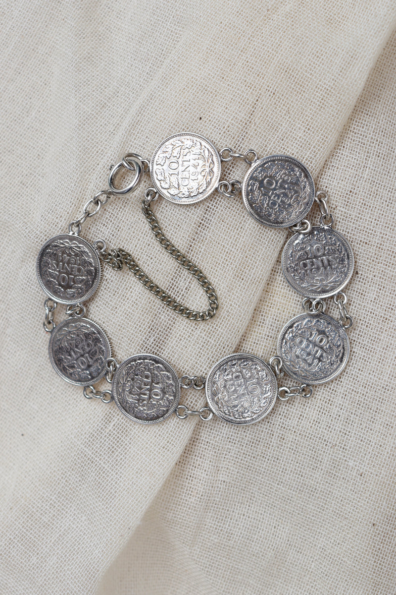 Silver Coin Bracelet