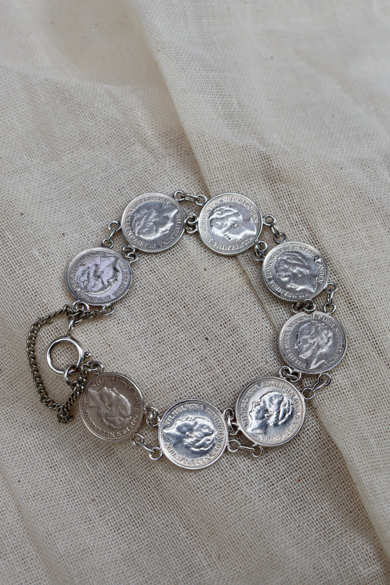 Silver Coin Bracelet