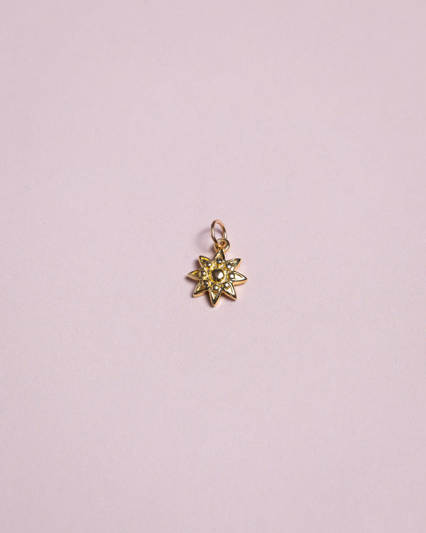 Gold Celestial Sun Earring Charm