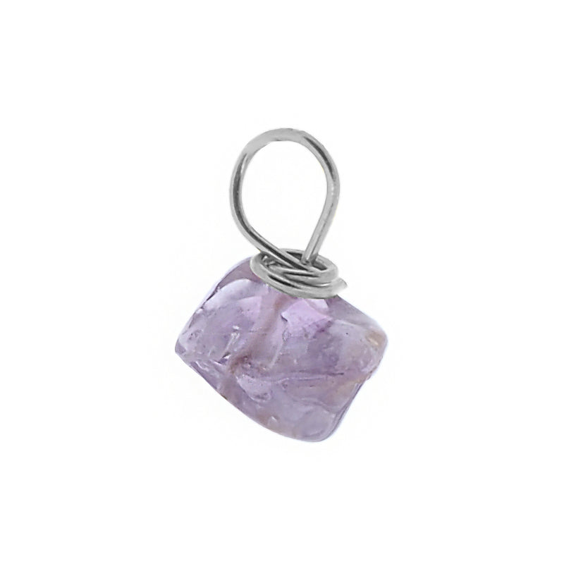 SILVER FEBRUARY AMETHYST EARRING CHARM