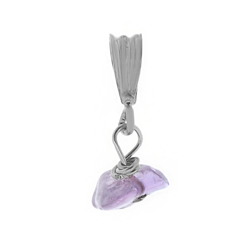 SILVER FEBRUARY AMETHYST NECKLACE CHARM