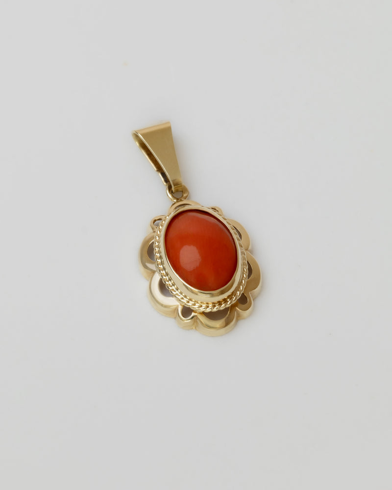 14K Coral Elegance Charm