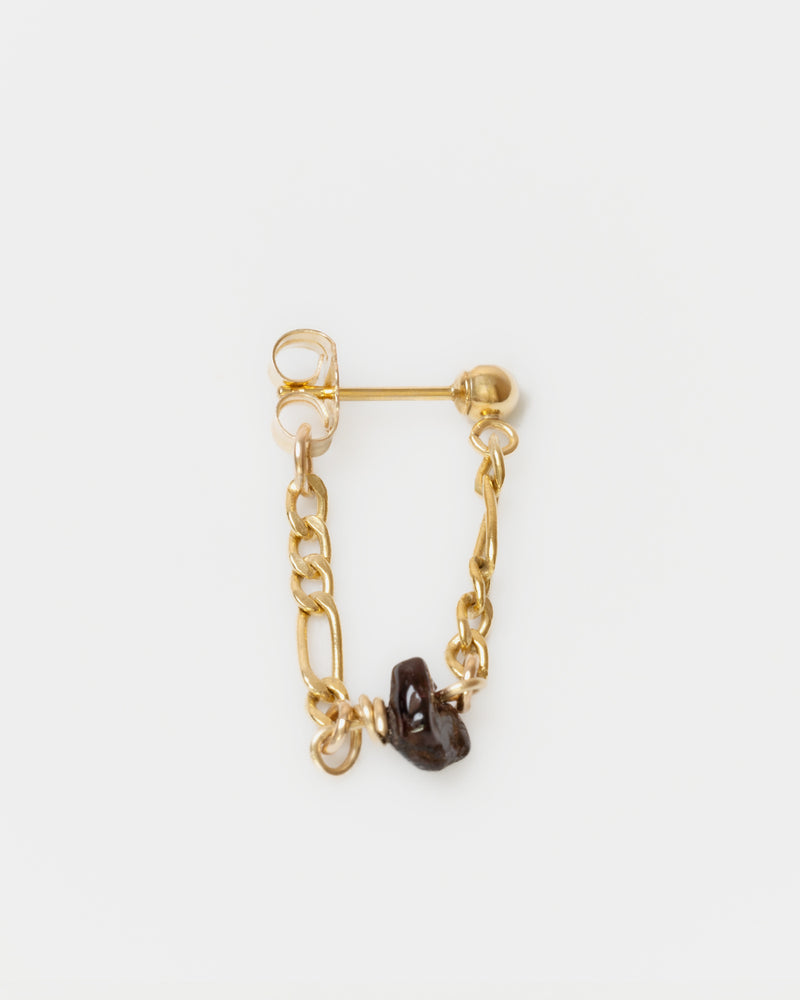 Garnet Figaro Small Chain Stud