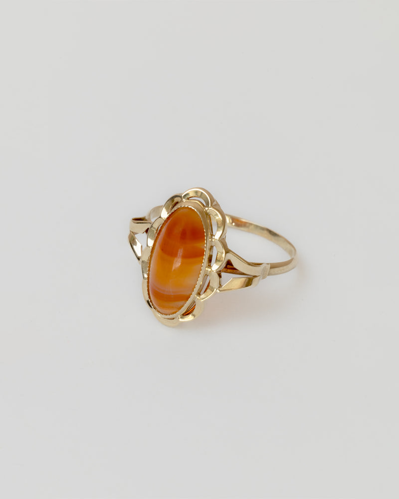 14K Agate Aura Ring