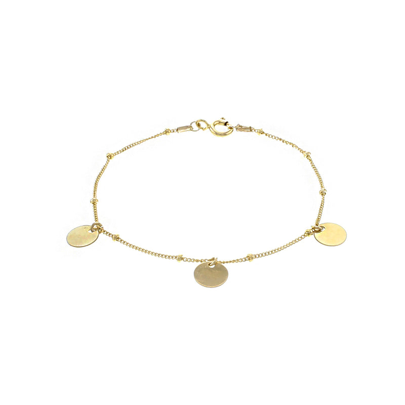 GOLD GALAXY THREE SEQUINS BRACELET // ANKLET