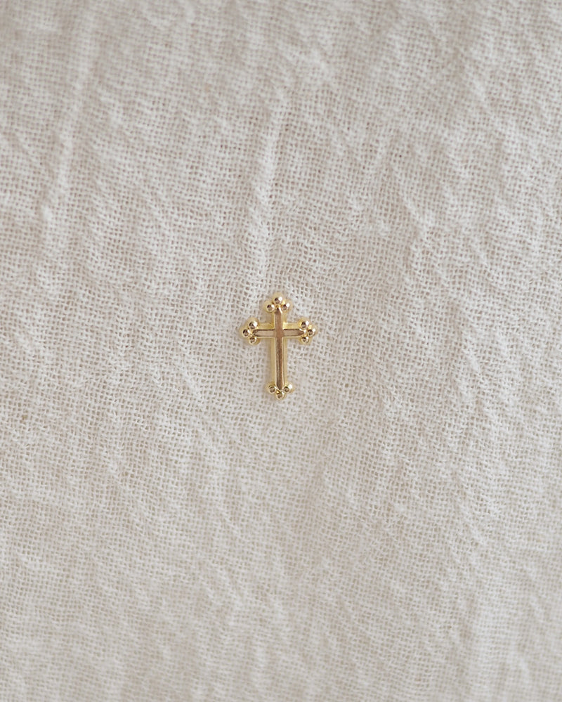 9K Gold Cross Stud