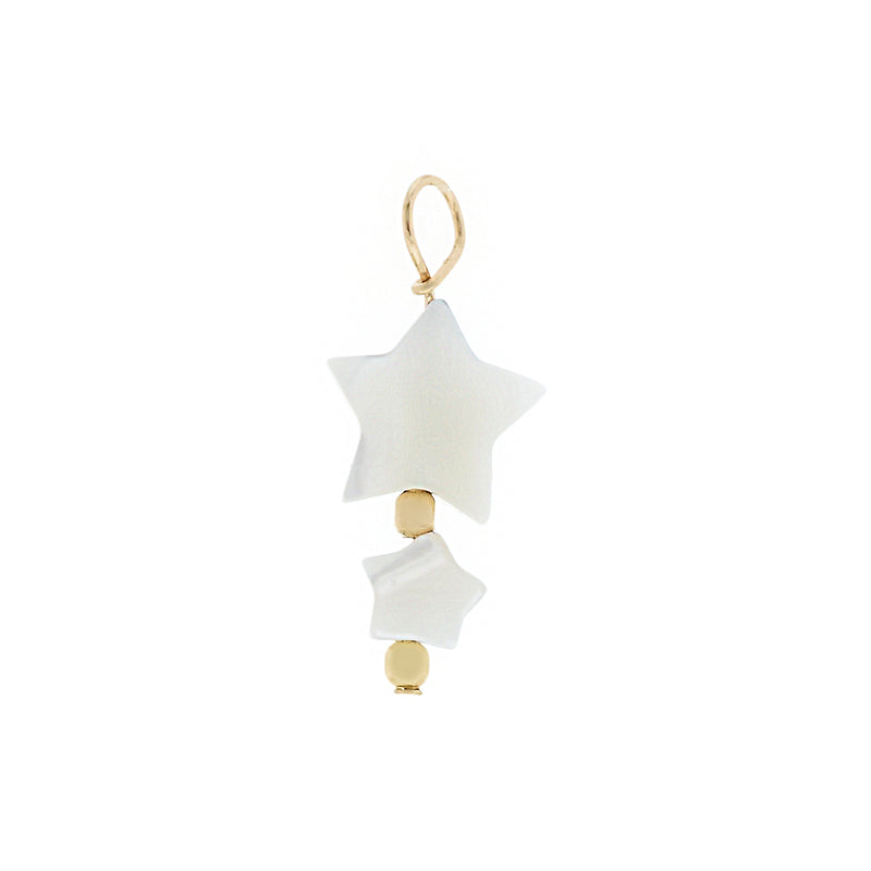 GOLD EARRING CHARM TWIN STAR